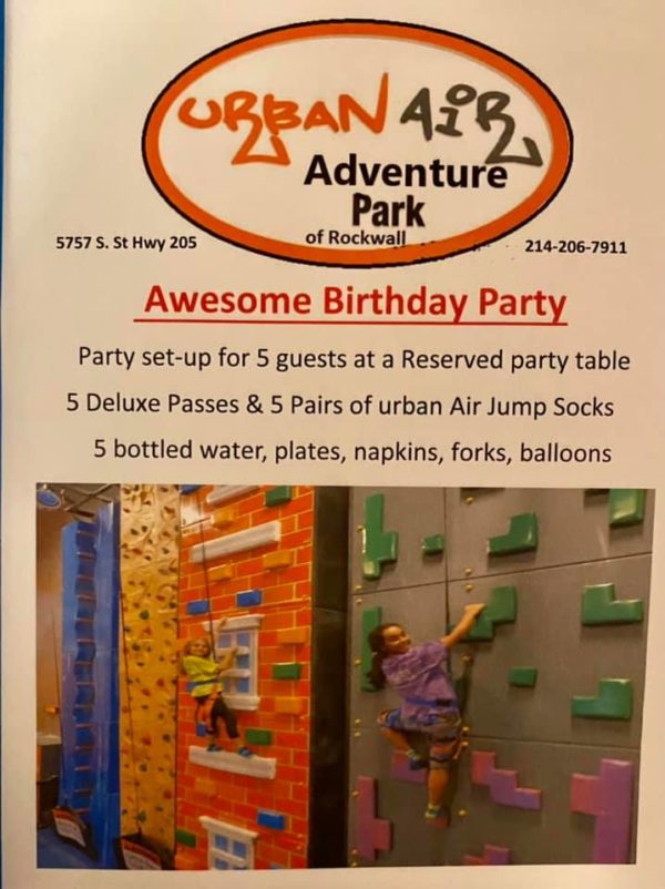 1 Party pack for 5 kids